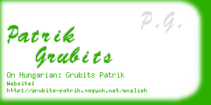 patrik grubits business card